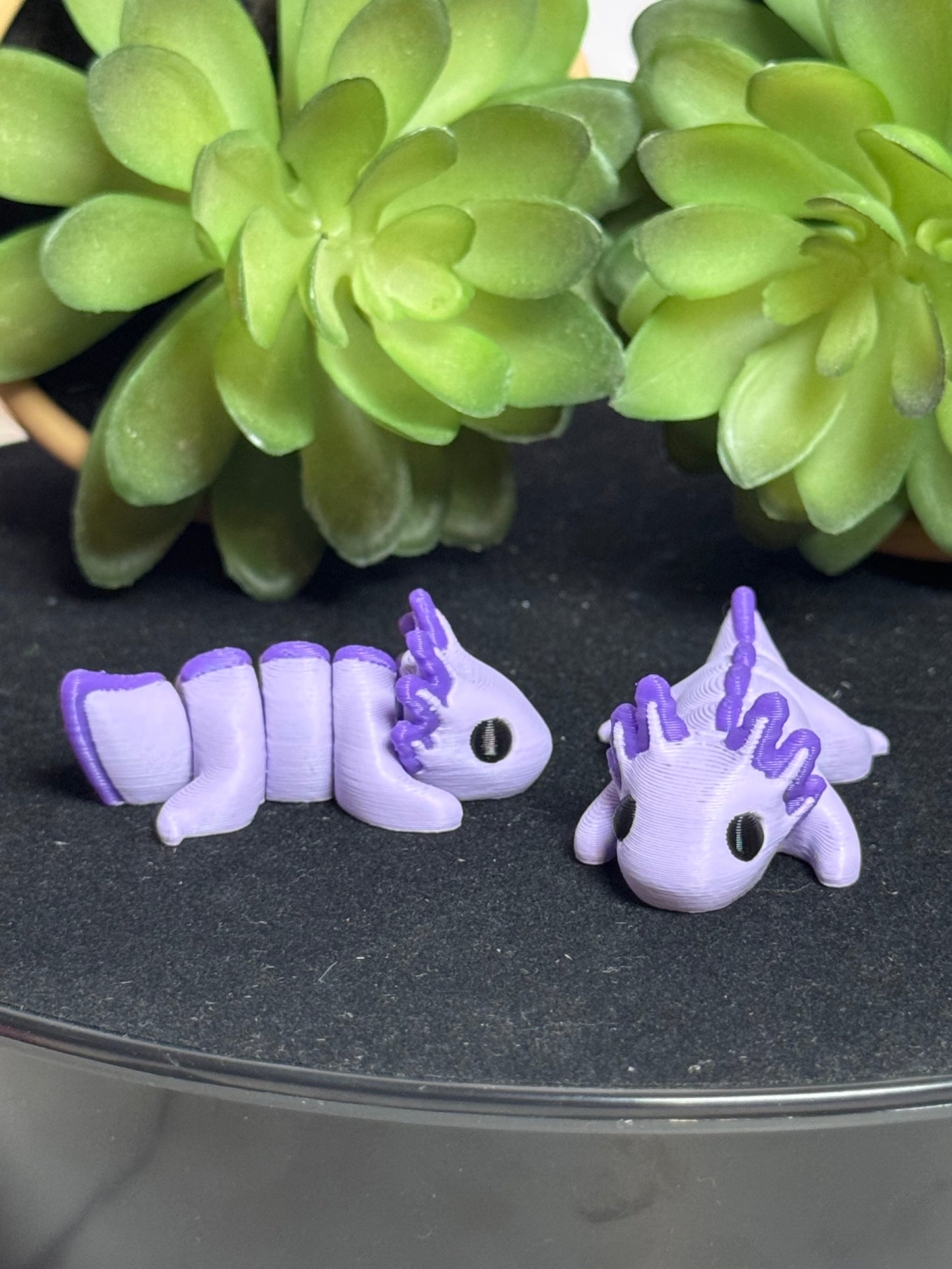 Axolotl (Purple) • Mini 3D Printed Articulated Animal • Flexi Animals