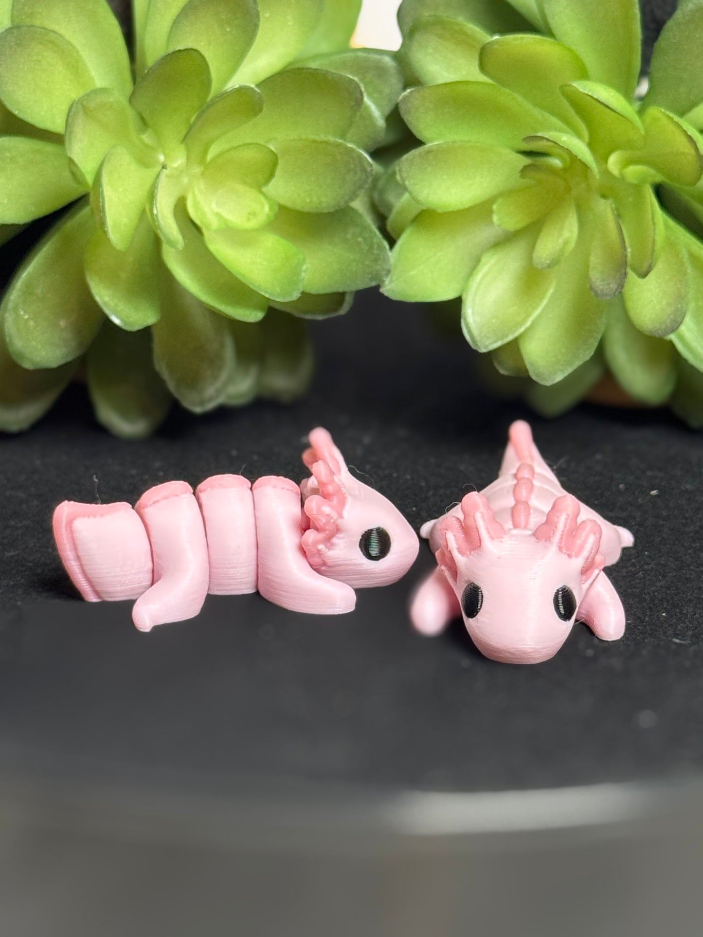 Axolotl (Pink) • Mini 3D Printed Articulated Animal • Flexi Animals