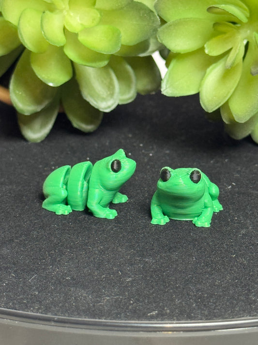 Frog (Green) • Mini 3D Printed Articulated Animal • Flexi Animals