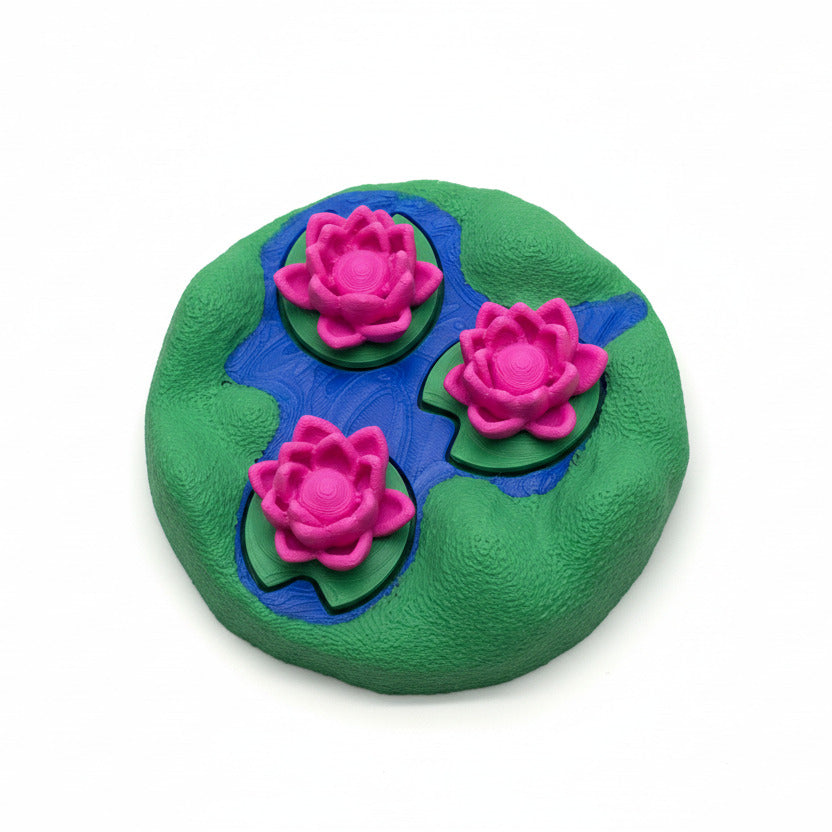 Lilly Pad - 3 Clickers • 3D Printed Clicker • Fidget Clicker • Tactile Clickers • Handheld Fidget • Sensory