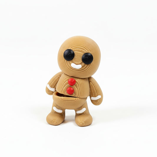 Gingerbread Man • Mini 3D Printed Articulated Animal • Flexi Animals • Christmas • Pocket Pets • Pocket Pals • Desk Pets [2025]