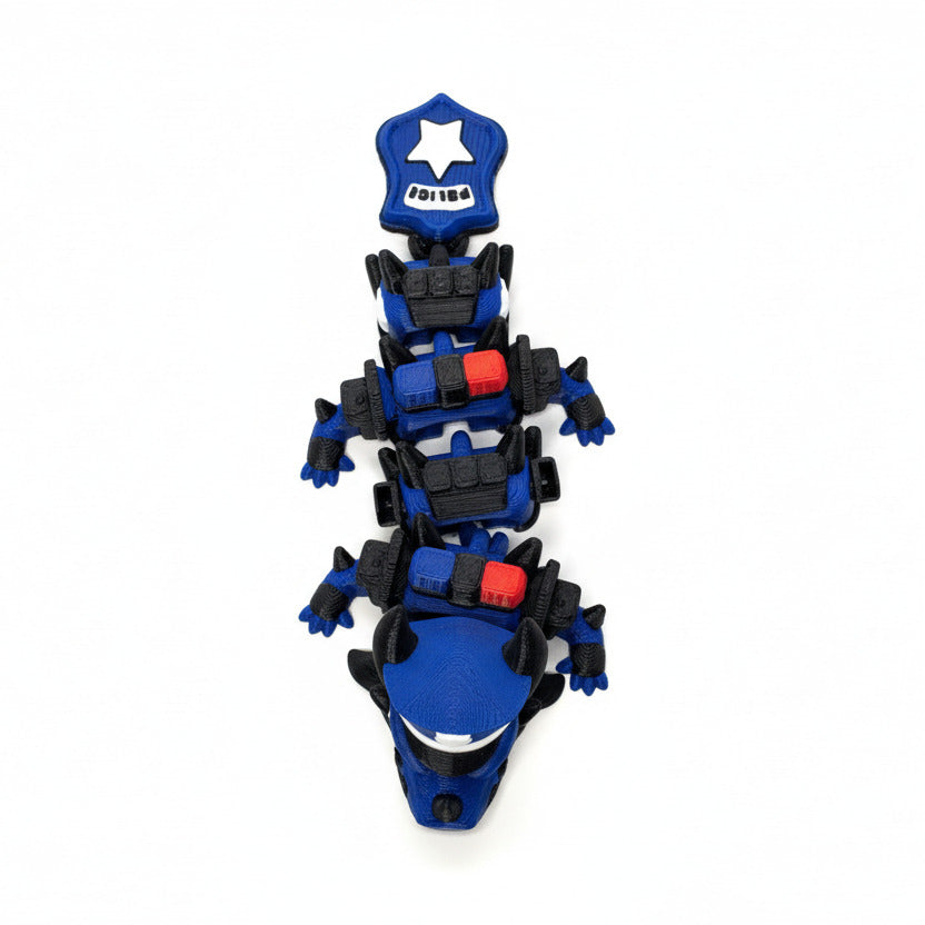 Police Mini Dragons (Roughly 6 Inches) • Officer • Cop • Articulated Dragons • Flexi Dragon