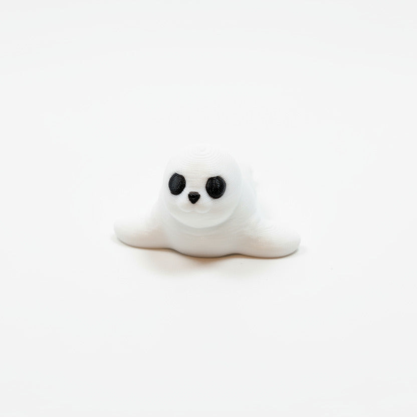Seal (White) • Mini 3D Printed Articulated Animal • Flexi Animals • Pocket Pets • Pocket Pals • Desk Pets [#51]*