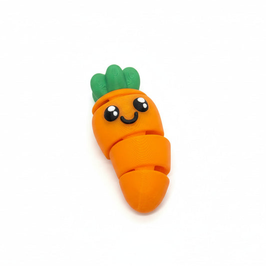 Carrot • Food • Mini 3D Printed Articulated Animal • Flexi Animals • Pocket Pets • Pocket Pals • Desk Pets