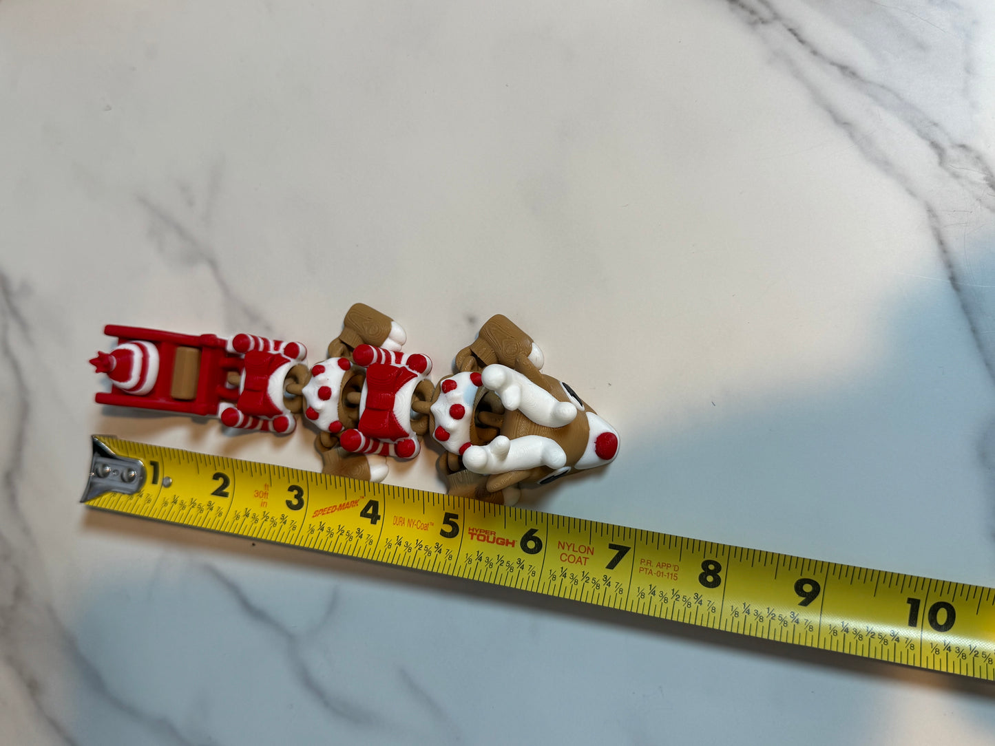 Red Nose Reindeer Mini Dragons (Roughly 6 Inches) • Christmas • Articulated Dragons • Flexi Dragon