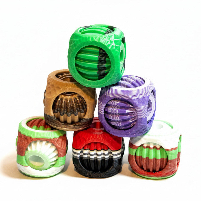BUNDLE OF 50: Mystery Color 3D-Printed Flushing Fidget - 1 inch x 1 inch size - COLORS ARE AT RANDOM