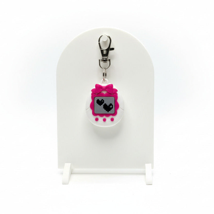 Virtual Pet (Hot Pink with Hearts) • 3D Printed Clicker • Fidget Clicker • Tactile Clickers • Handheld Fidget • Sensory