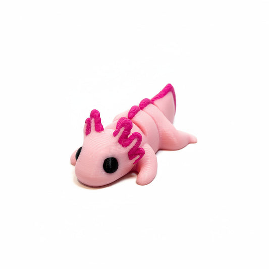 Axolotl (Pink) • Mini 3D Printed Articulated Animal • Flexi Animals [#29]