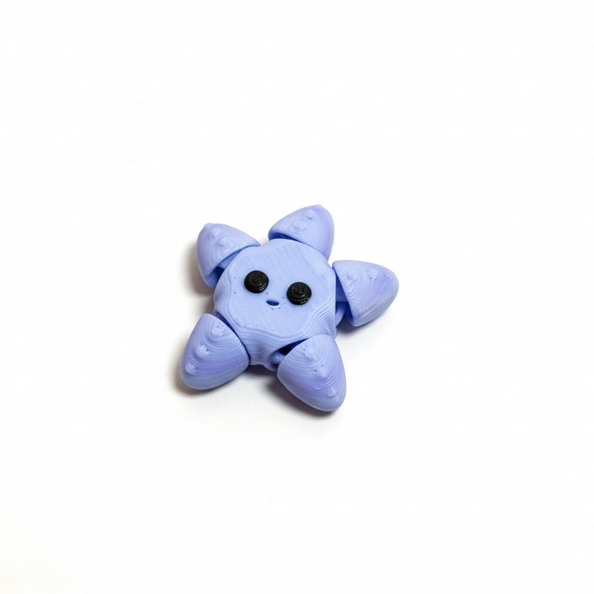 Starfish (Blueberry Bubblegum) • Mini 3D Printed Articulated Animal • Flexi Animals • Pocket Pets • Pocket Pals • Desk Pets [2025]*