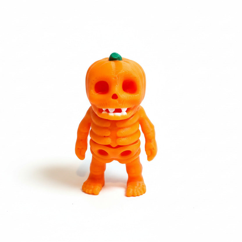 Pumpkin Skeleton • Mini 3D Printed Articulated Animal • Flexi Animals • Pocket Pets • Pocket Pals • Desk Pets [#94]*