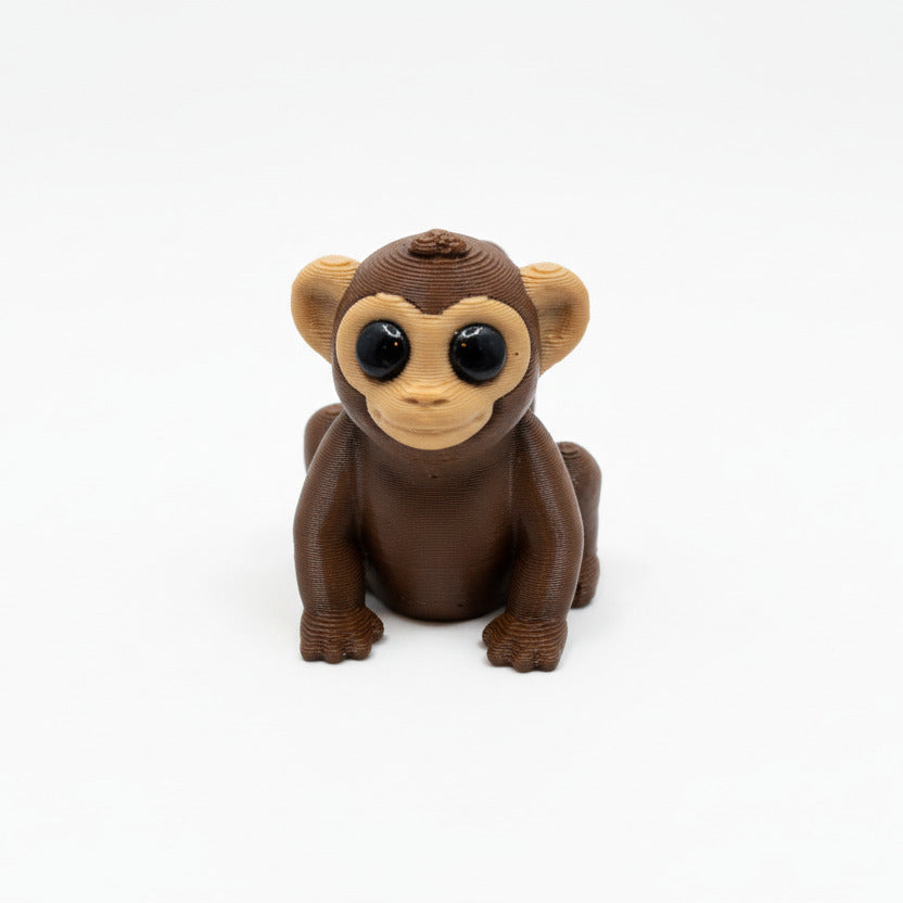 Monkey • Mini 3D Printed Articulated Animal • Flexi Animals • Pocket Pets • Pocket Pals • Desk Pets [#107]