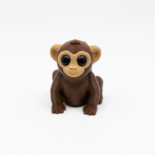 Monkey • Mini 3D Printed Articulated Animal • Flexi Animals • Pocket Pets • Pocket Pals • Desk Pets [#107]