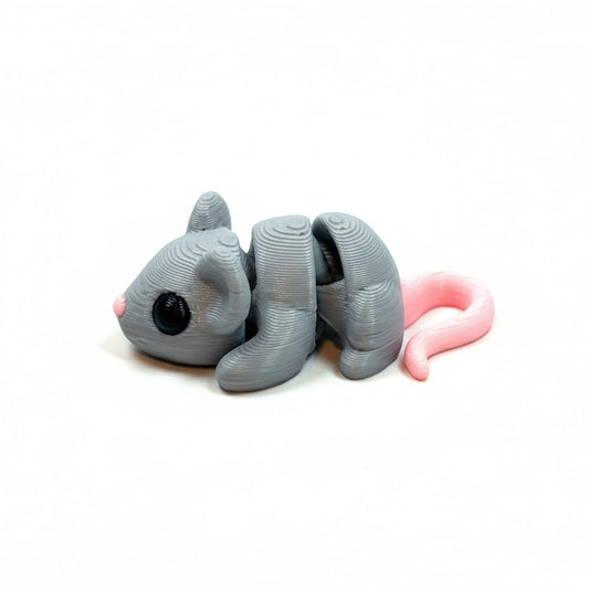 Mouse (Grey) • Mini 3D Printed Articulated Animal • Flexi Animals