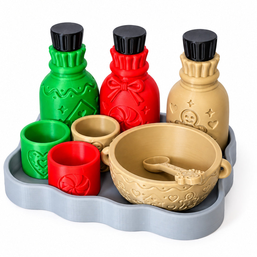Gingerbread Holiday Potion Set • Sensory Set • Potion Bottle Set • Imaginary Play • Christmas