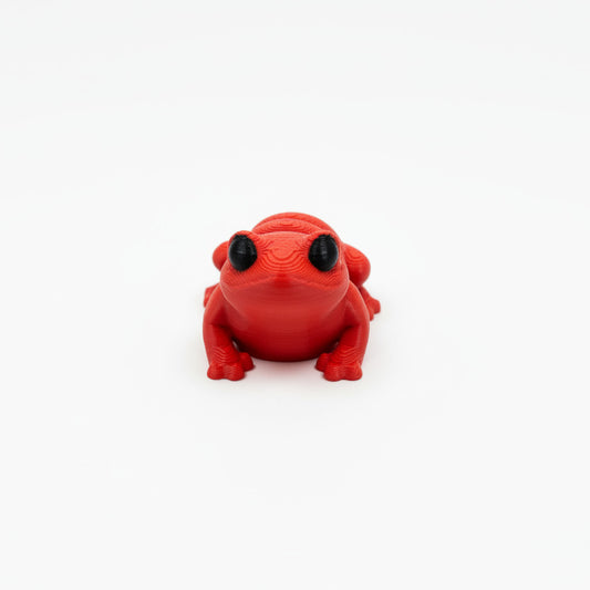 Frog (Red) • Mini 3D Printed Articulated Animal • Flexi Animals • Pocket Pets • Pocket Pals • Desk Pets [#35]*