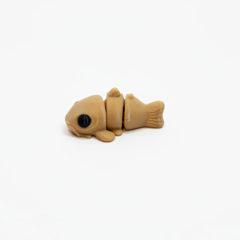 Catfish (Light Brown) • Mini 3D Printed Articulated Animal • Flexi Animals • Pocket Pets • Pocket Pals • Desk Pets [#93]*