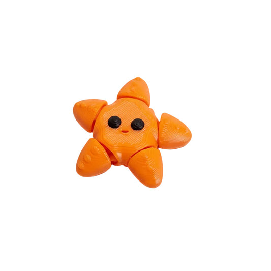 Starfish (Orange) • Mini 3D Printed Articulated Animal • Flexi Animals • Pocket Pets • Pocket Pals • Desk Pets [2025]*