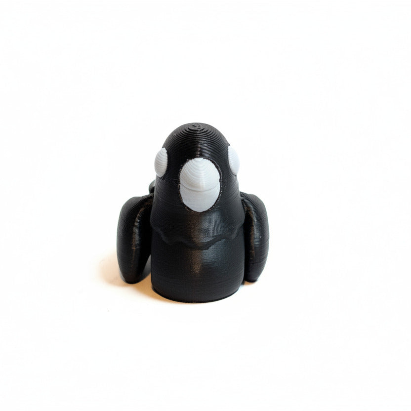 Bird (Black) Crow • Mini 3D Printed Articulated Animal • Flexi Animals • Pocket Pets • Pocket Pals • Desk Pets [#95]*