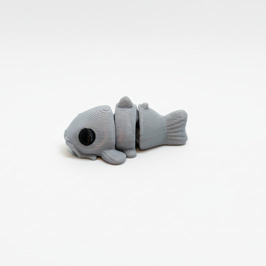 Catfish (Grey) • Mini 3D Printed Articulated Animal • Flexi Animals • Pocket Pets • Pocket Pals • Desk Pets [#93]*