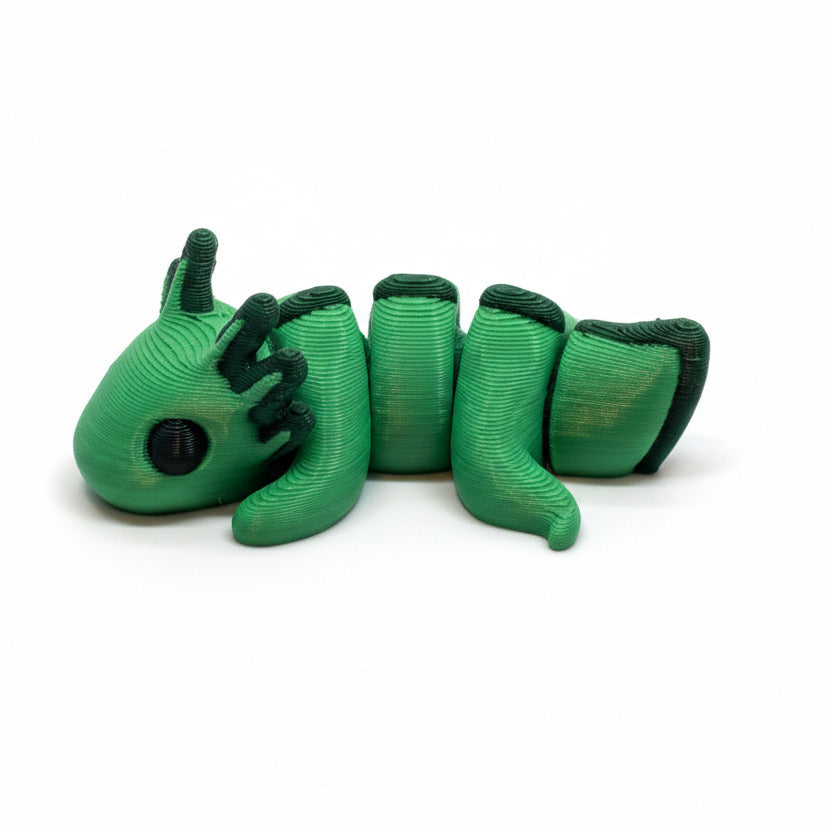 Axolotl (Green) • Mini 3D Printed Articulated Animal • Flexi Animals • Pocket Pets • Pocket Pals • Desk Pets [#29]*