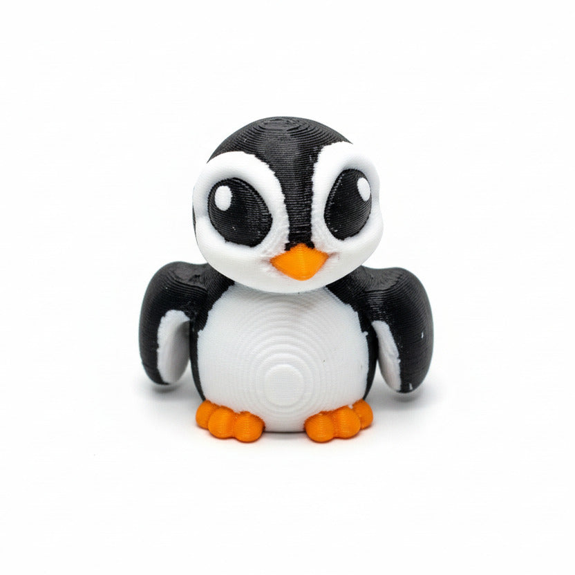 Penguin (Adult) • Mini 3D Printed Articulated Animal • Flexi Animals • Pocket Pets • Pocket Pals • Desk Pets*