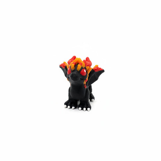 Element Dragon (Fire) • Mini 3D Printed Articulated Animal • Flexi Animals • Pocket Pets • Pocket Pals • Desk Pets