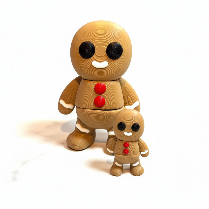 Gingerbread Man • Christmas • Articulated *Larger* Animals • 3D Printed Articulated Animal • Flexi Animals • Pocket Pets • Pocket Pals • Desk Pets [2025]