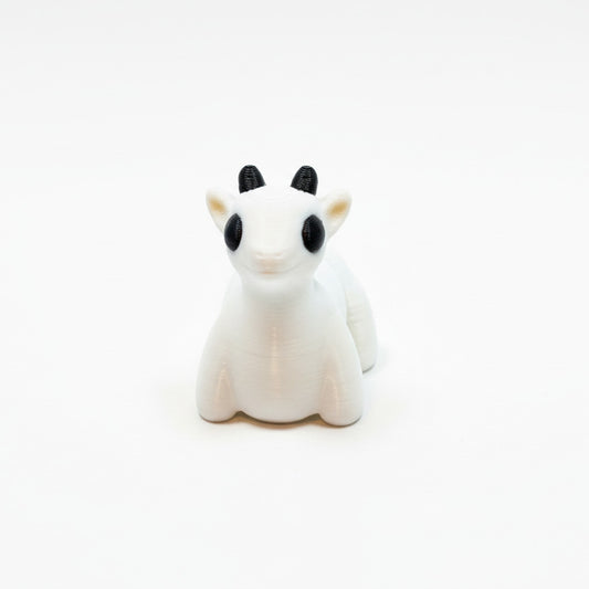Goat (White) • Mini 3D Printed Articulated Animal • Flexi Animals • Pocket Pets • Pocket Pals • Desk Pets [#97]*
