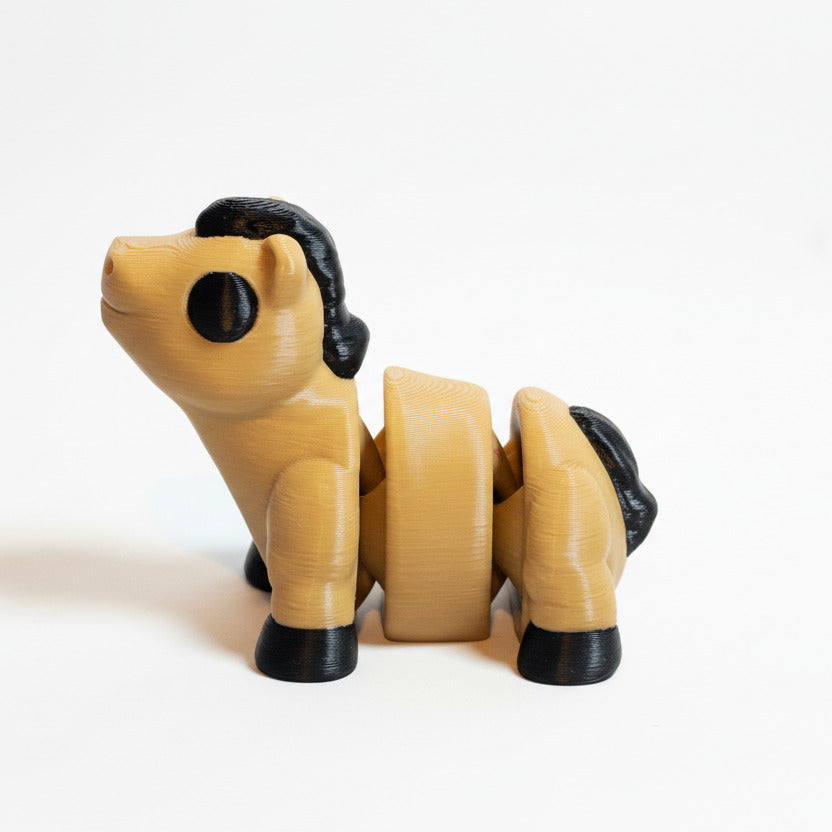 Horse (Brown) • Articulated *Larger* Animals • 3D Printed Articulated Animal • Flexi Animals • Pocket Pets • Pocket Pals • Desk Pets [#75]