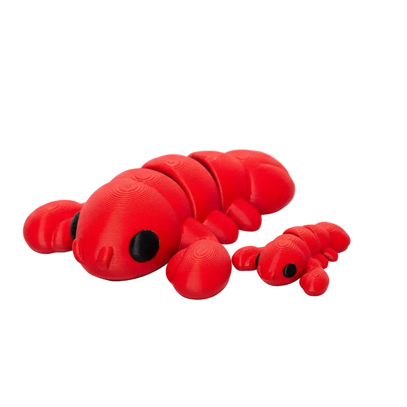 Lobster (Red) • Articulated *Larger* Animals • 3D Printed Articulated Animal • Flexi Animals • Pocket Pets • Pocket Pals • Desk Pets [2025]