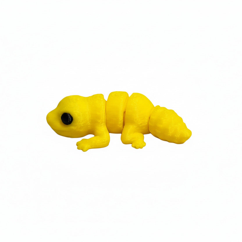 Gecko (Yellow) • Mini 3D Printed Articulated Animal • Flexi Animals • Pocket Pets • Pocket Pals • Desk Pets [#70]