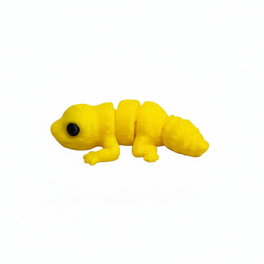 Gecko (Yellow) • Mini 3D Printed Articulated Animal • Flexi Animals • Pocket Pets • Pocket Pals • Desk Pets [#70]