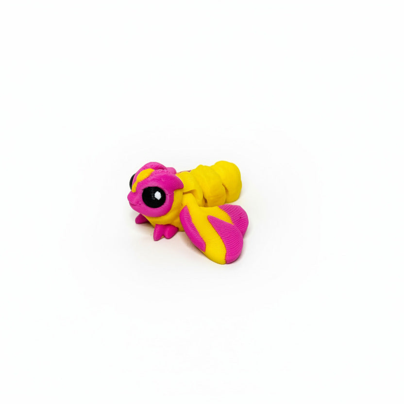 Rosy Maple Moth • Insect • Bug • Mini 3D Printed Articulated Animal • Flexi Animals • Pocket Pets • Pocket Pals • Desk Pets*