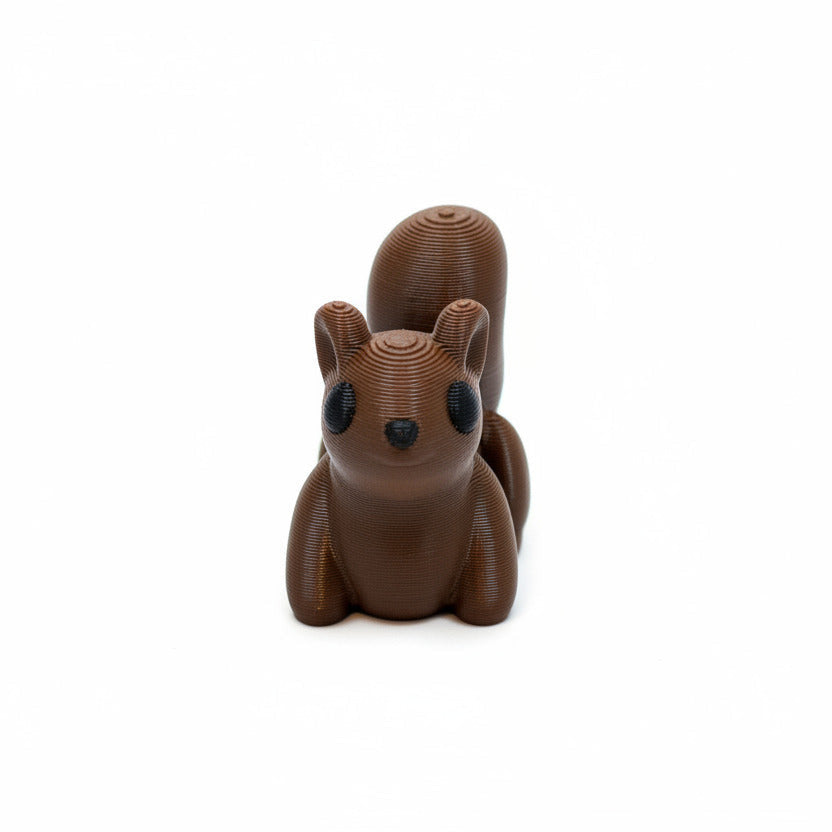 Squirrel (Dark Brown) • Mini 3D Printed Articulated Animal • Flexi Animals • Pocket Pets • Pocket Pals • Desk Pets [#110]