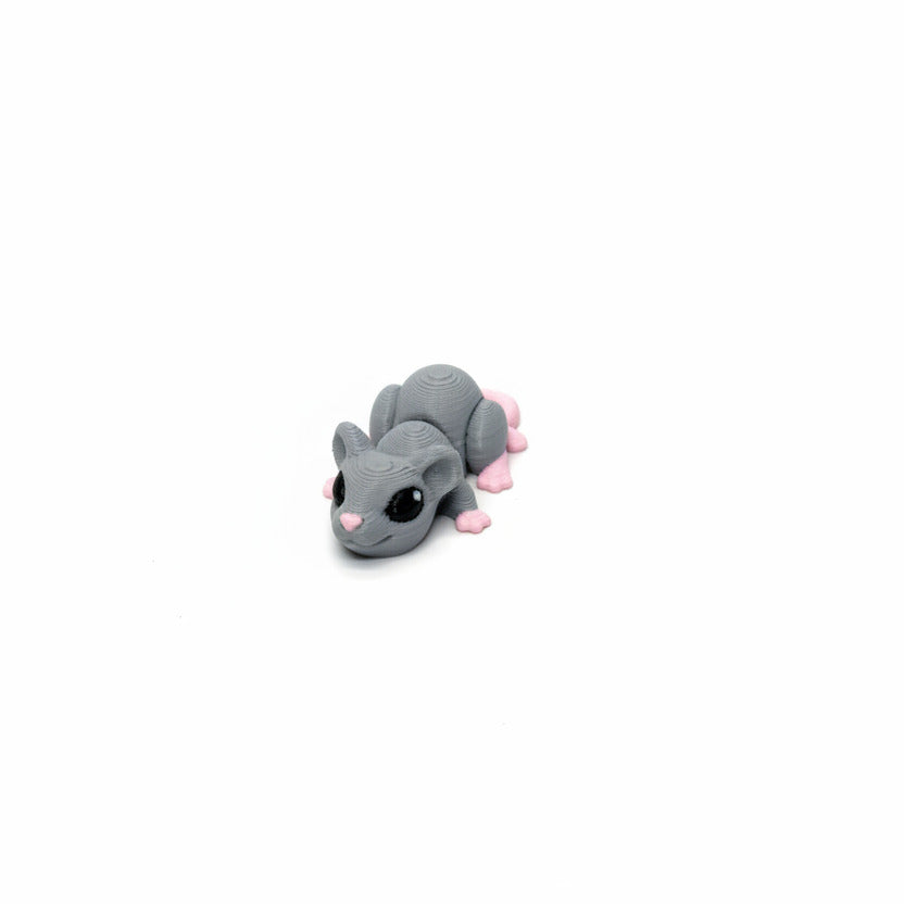 Rat (Grey) • Halloween • Mini 3D Printed Articulated Animal • Flexi Animals • Pocket Pets • Pocket Pals • Desk Pets*
