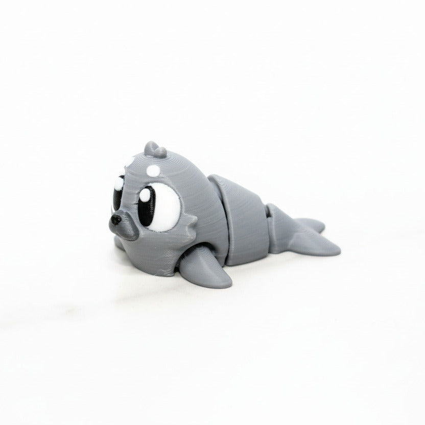 Seal (No Spots) • Mini 3D Printed Articulated Animal • Flexi Animals • Pocket Pets • Pocket Pals • Desk Pets