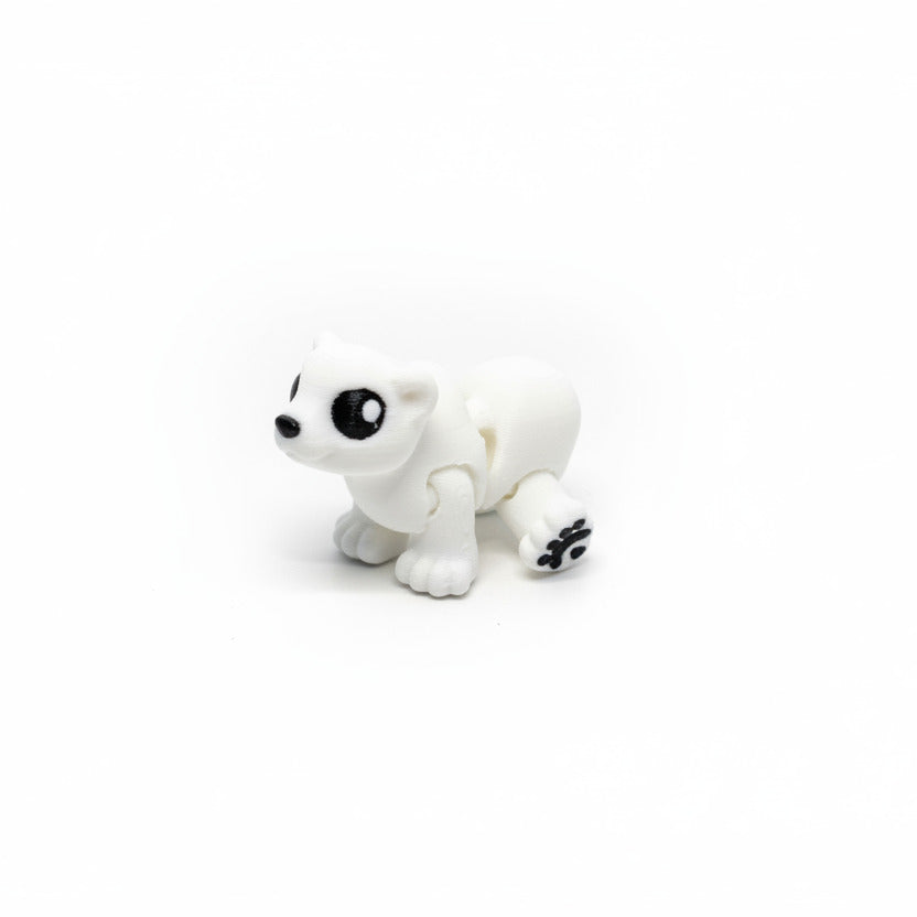 Polar Bear • Mini 3D Printed Articulated Animal • Flexi Animals • Pocket Pets • Pocket Pals • Desk Pets*
