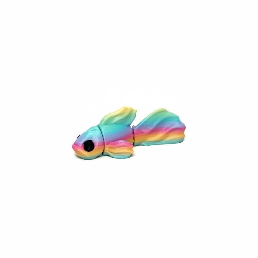 Betta Fish (Rainbow) • Mini 3D Printed Articulated Animal • Flexi Animals • Pocket Pets • Pocket Pals • Desk Pets