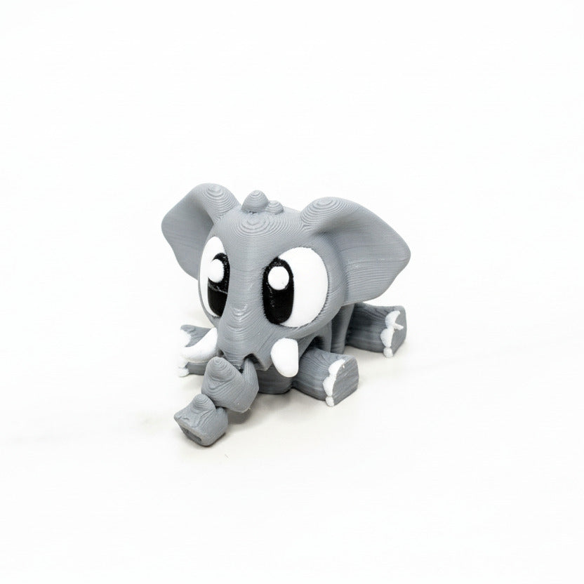 Elephant • Mini 3D Printed Articulated Animal • Flexi Animals • Pocket Pets • Pocket Pals • Desk Pets