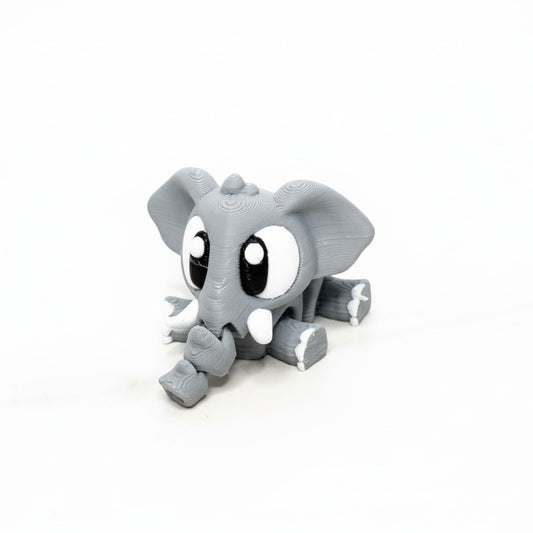 Elephant • Mini 3D Printed Articulated Animal • Flexi Animals • Pocket Pets • Pocket Pals • Desk Pets