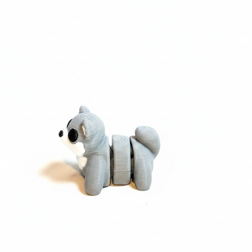 Wolf (Grey) • Mini 3D Printed Articulated Animal • Flexi Animals • Pocket Pets • Pocket Pals • Desk Pets [2025]*
