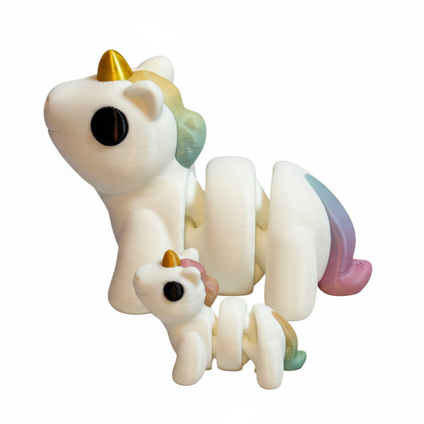 Unicorn • Articulated *Larger* Animals • 3D Printed Articulated Animal • Flexi Animals • Pocket Pets • Pocket Pals • Desk Pets [#63]
