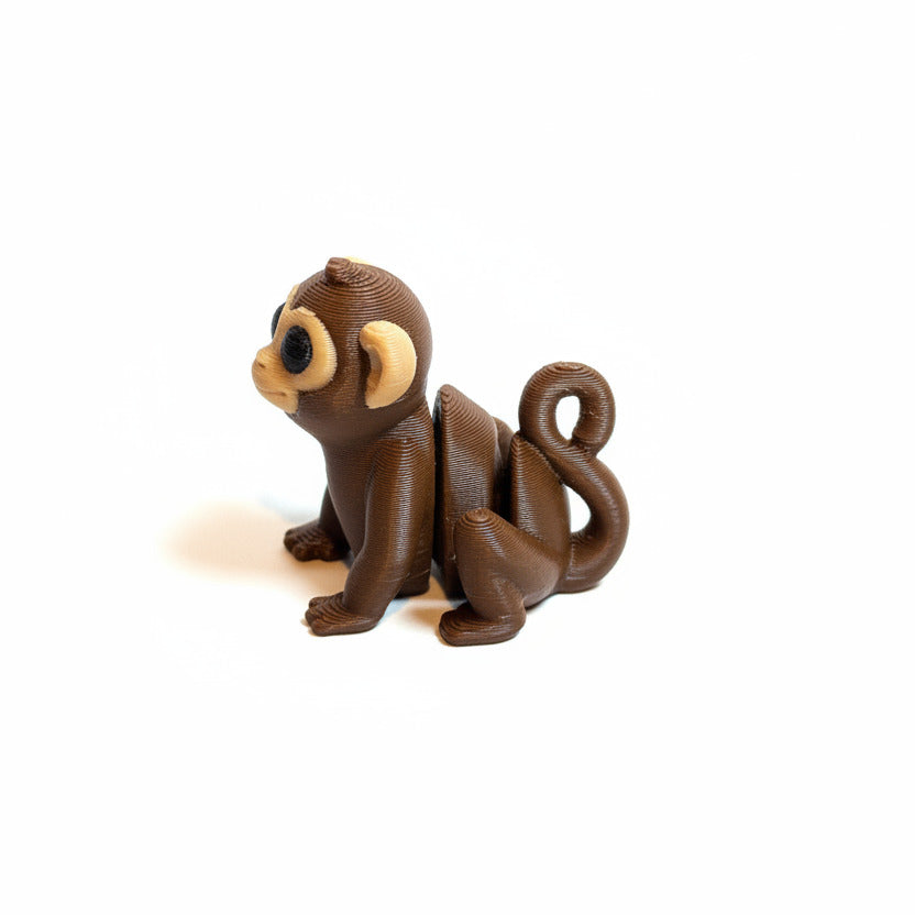 Monkey • Mini 3D Printed Articulated Animal • Flexi Animals • Pocket Pets • Pocket Pals • Desk Pets [#107]