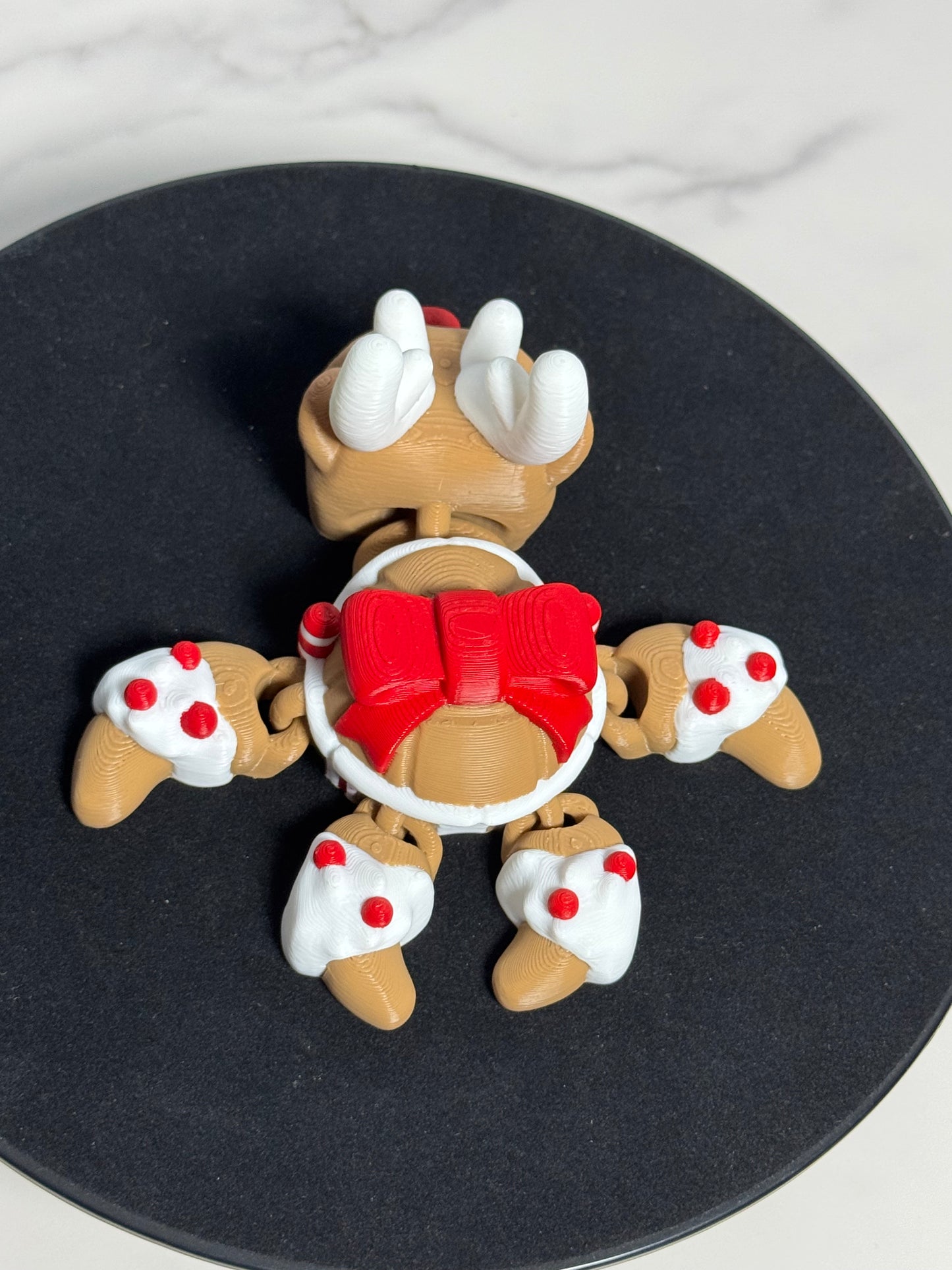Red Nose Reindeer Articulated Turtle • Articulated Turtle • Flexi Turtle