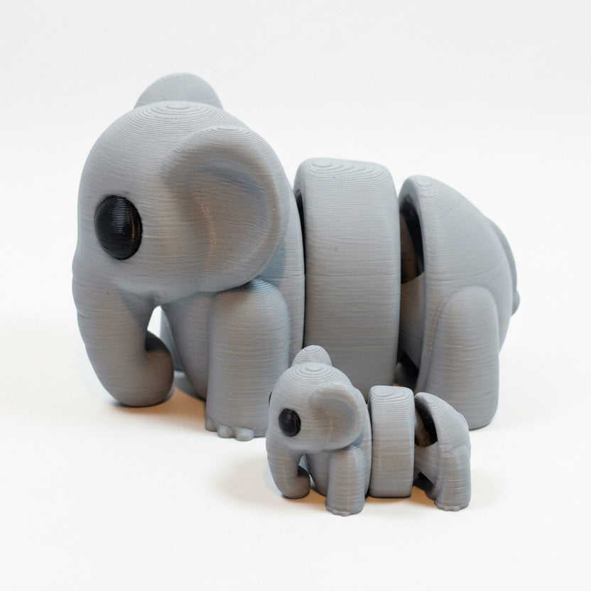 Elephant • Articulated *Larger* Animals • 3D Printed Articulated Animal • Flexi Animals • Pocket Pets • Pocket Pals • Desk Pets [#89]