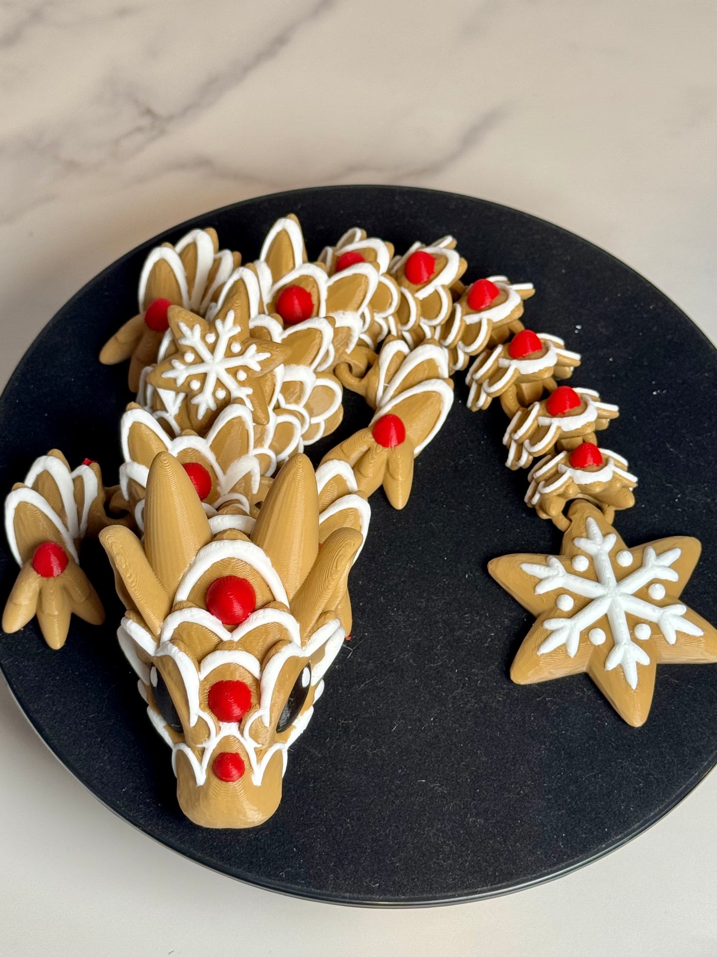 Gingerbread Cookie Dragon (Almost 12 Inches in Length) • Articulated Dragons • Flexi Dragon