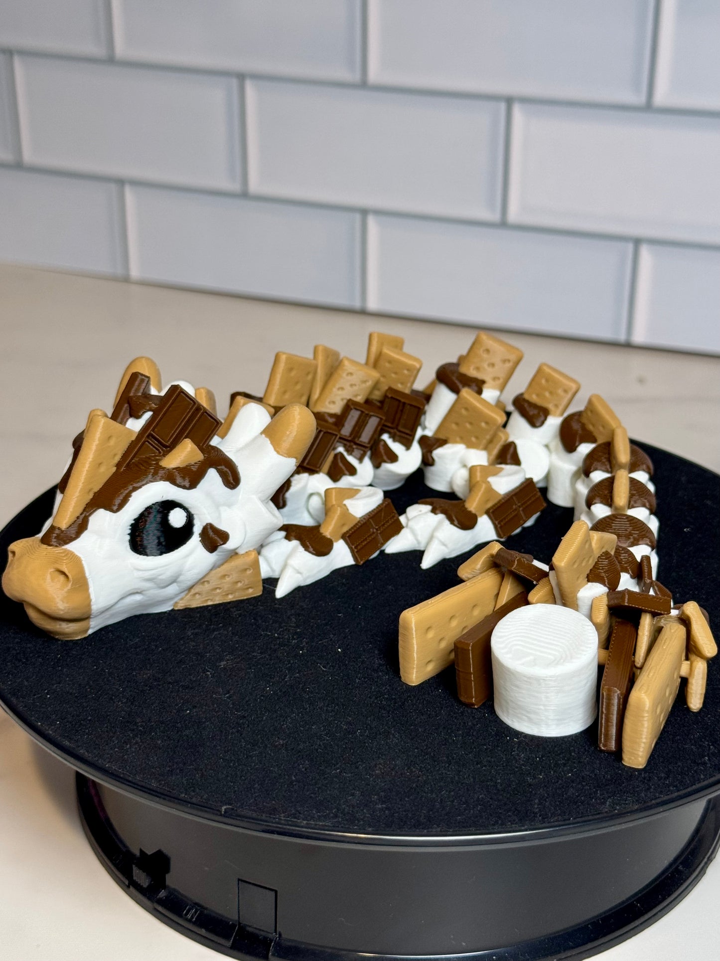 S'Mores Dragon (Almost 12 Inches in length) • Articulated Dragons • Flexi Dragon