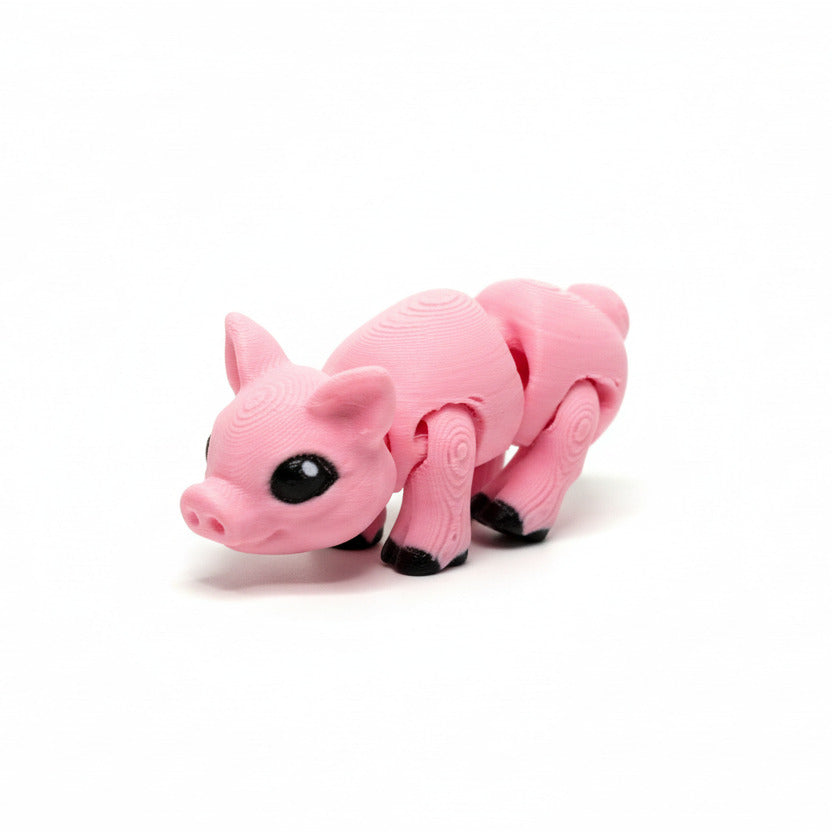 Pig • Mini 3D Printed Articulated Animal • Flexi Animals • Pocket Pets • Pocket Pals • Desk Pets*