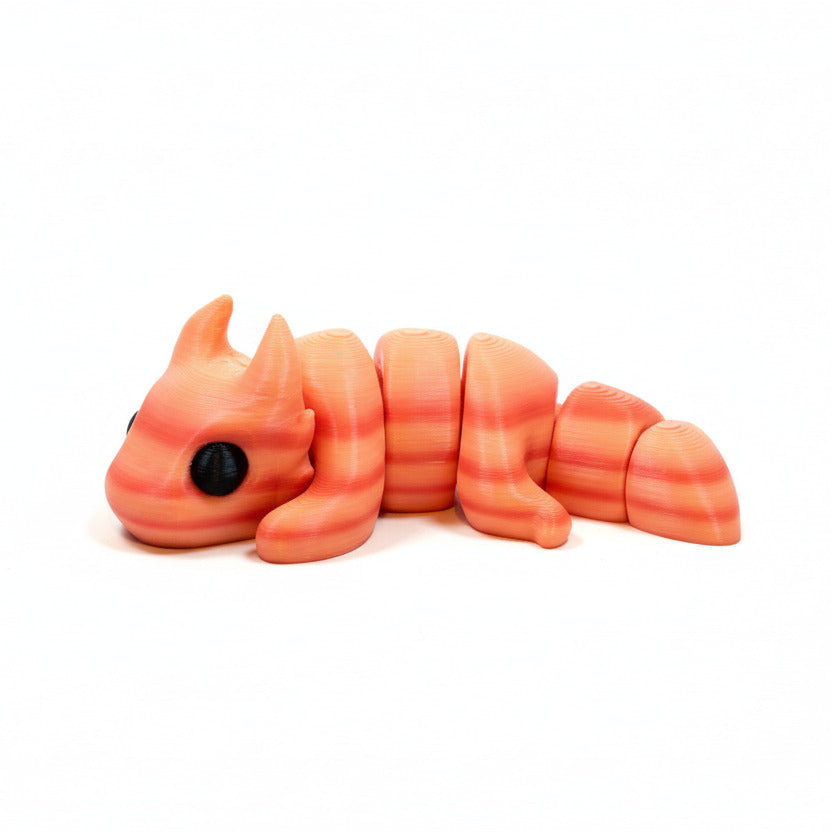 Dragon (Pink Citrus) • Articulated *Larger* Animals • 3D Printed Articulated Animal • Flexi Animals • Pocket Pets • Pocket Pals • Desk Pets [#22]