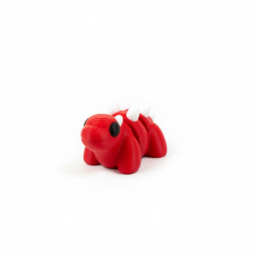 Stegosaurus Dinosaur (Red) • Mini 3D Printed Articulated Animal • Flexi Animals • Pocket Pets • Pocket Pals • Desk Pets [#85]